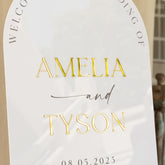 Acrylic Wedding Welcome Sign